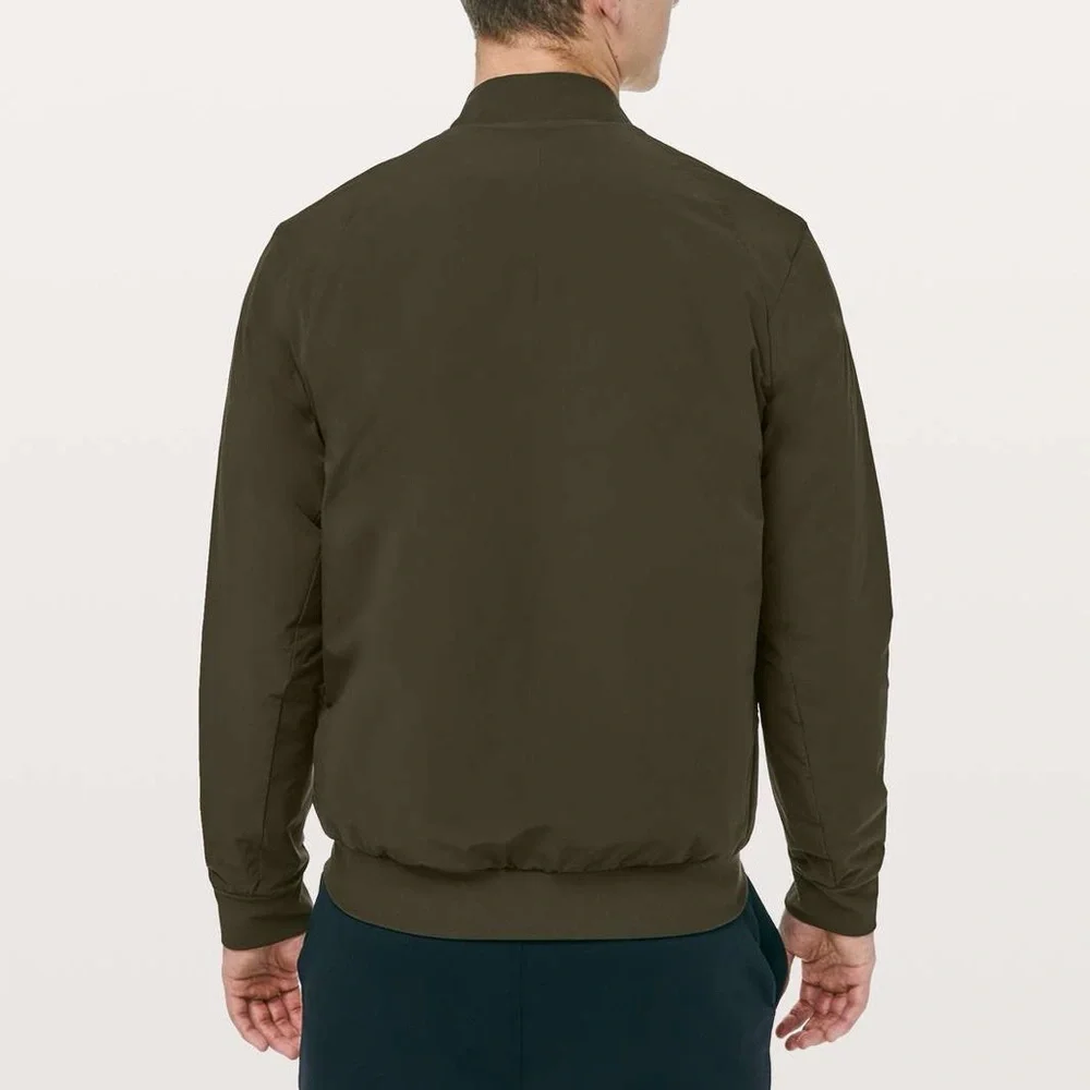 Lululemon Switch Over Bomber Jacket Dark Olive Mens Small